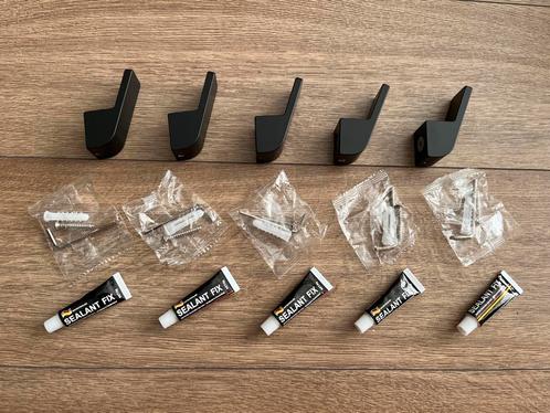 Zwarte robuuste stalen wandhaken kapstok, Huis en Inrichting, Woonaccessoires | Overige, Zo goed als nieuw, Ophalen of Verzenden
