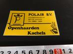 sticker wijchen polair bv openhaarden kachels, Ophalen, Zo goed als nieuw, Bedrijf of Vereniging