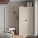 PAX/FLISBERGET Kledingkast - wit/lichtbeige 100x60x236 cm, Ophalen, Overige materialen, 100 tot 150 cm, 200 cm of meer
