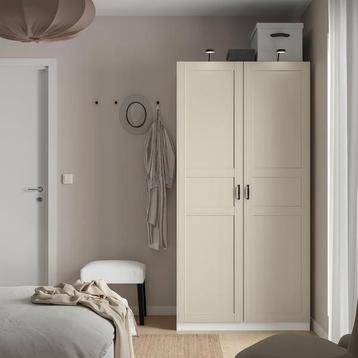 PAX/FLISBERGET Kledingkast - wit/lichtbeige 100x60x236 cm beschikbaar voor biedingen