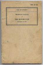 Harley Davidson Indian manual War Department 1942 militair, Motoren, Ophalen of Verzenden, Harley-Davidson of Buell