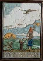 Antieke Cloisonne tegel oorlog 1940-1945, Ophalen of Verzenden