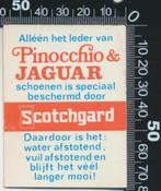 Sticker: Pinocchio en Jaguar Schoenen - Scotchgard, Ophalen of Verzenden, Zo goed als nieuw, Bedrijf of Vereniging