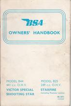 BSA B44 B25 Owner handbook (7102z), Verzenden, Overige merken