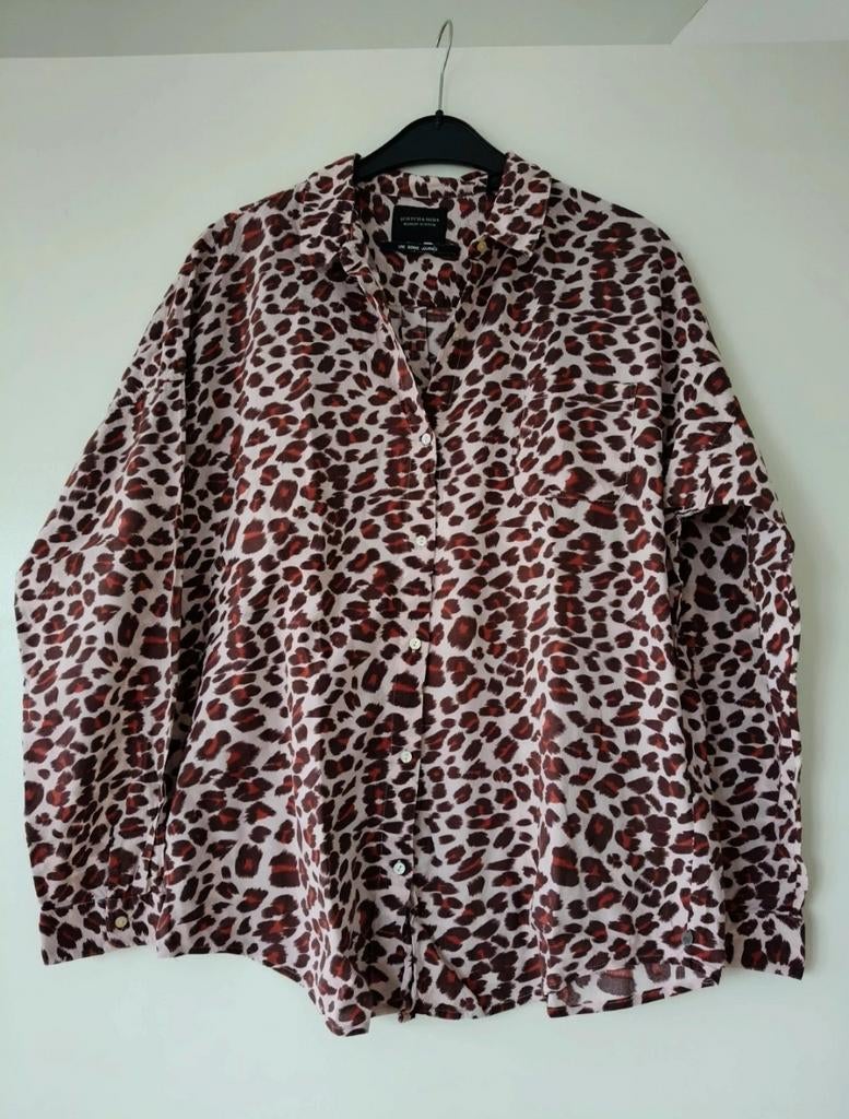 Scotch & Soda – Panterprint Blouse – Maat L – ZGAN, Bruin, Maat 42/44 (L), Scotch & Soda, Ophalen of Verzenden
