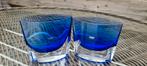 Krosno Polen Blauwe Glazen Vazen Set, Ophalen of Verzenden