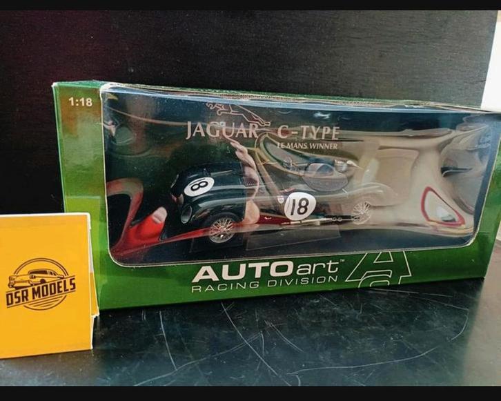 Autoart Jaguar C-Type 1:18 - Le Mans Winner, Hobby en Vrije tijd, Modelauto's | 1:18, Nieuw, Auto, Autoart, Ophalen of Verzenden