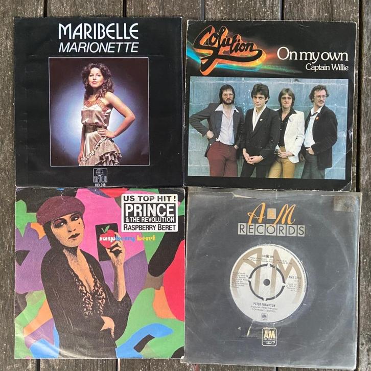 43 singeltjes pop rock klassiek reclame kinder, Cd's en Dvd's, Vinyl | Pop, Gebruikt, 1960 tot 1980, Overige formaten, Ophalen of Verzenden
