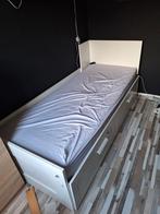 GRATIS! Eenpersoonsbed met matras (lade defect), Huis en Inrichting, Ophalen, 90 cm, Eenpersoons, Wit