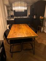 Kick Collection Eettafelset - Mango Hout - 4 Yves stoelen, Ophalen, Gebruikt, 50 tot 100 cm, 150 tot 200 cm
