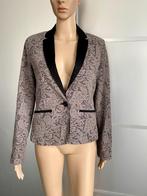 G231 Yaya maat 38=M jasje kant blazer colbert grijs/zwart, Maat 38/40 (M), Ophalen of Verzenden, Zo goed als nieuw, Yaya