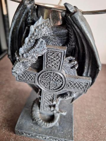 Draak, gothic,  waxinelichthouder, lamp beschikbaar voor biedingen