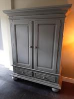 Mooie grote, grijze kast krijtverf, Huis en Inrichting, Kasten | Buffetkasten, Ophalen, Gebruikt, 25 tot 50 cm