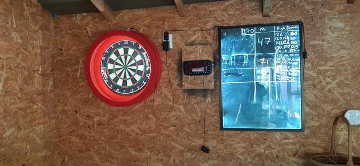 Complete dartopstelling, Sport en Fitness, Darts, Gebruikt, Dartbord, Ophalen of Verzenden