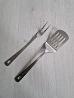 Metalen spatel en vleesvork voor bbq, Ophalen of Verzenden