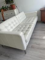 witte leren IKEA bank, Huis en Inrichting, Banken | Sofa's en Chaises Longues, Ophalen, Gebruikt, Minder dan 75 cm, 150 tot 200 cm