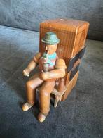 Vintage Handgemaakte Houten Wierookhouder / Brander  ‘70., Ophalen of Verzenden