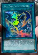 Yu-Gi-Oh! Spellcard “Soul Exchange” INFO 1st Ed !, Verzenden, Zo goed als nieuw, Losse kaart, Foil