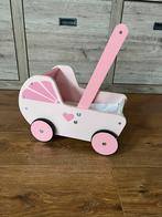 Houten poppenwagen met flesje en dekentje, Ophalen, Zo goed als nieuw, Duw- of Trekspeelgoed