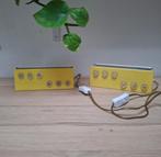 Retro Gele Bedlamp met Sterren, Ophalen of Verzenden, Gebruikt, Metaal, Retro