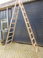 uitzettrap hout, 2 tot 4 meter, Ladder, Gebruikt, Opvouwbaar of Inschuifbaar