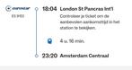 Eurostar plus 2 enkeltjes Londen Amsterdam 7 dec 2025, Tickets en Kaartjes, Twee personen, Met bestemming of datum