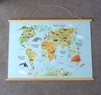 wereldkaart met dieren, Ophalen of Verzenden