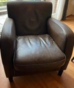 Comfortabele leren fauteuil, Huis en Inrichting, Ophalen, Gebruikt, Leer, 75 tot 100 cm
