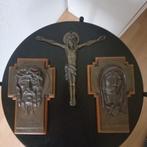 Set van 3 bronzen wandbeelden, Antiek en Kunst, Ophalen