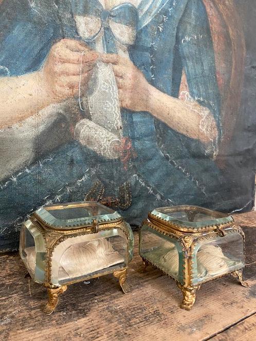 Antiek Franse sieraden doosjes, Antiek en Kunst, Antiek | Woonaccessoires, Ophalen of Verzenden