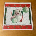 Kerstkaart kerstman met bal, Ophalen of Verzenden, Zo goed als nieuw, Kerst