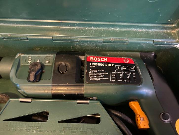 2x Bosch boormachine voor beton, staal en hout, Doe-het-zelf en Verbouw, Gereedschap | Boormachines, Gebruikt, Boormachine, 600 watt of meer