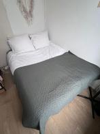 Ikea bed kvitsoy 140x200  incl. m-line matras, Ophalen, Gebruikt, Wit, Tweepersoons