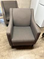 GRATIS… 2 grijze fauteuils, Ophalen, Gebruikt, Minder dan 75 cm, Stof