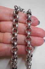Zilveren vintage  jasseron schakel collier nr.689, Verzenden, Zo goed als nieuw, Zilver, Zilver