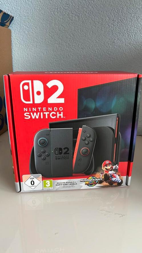 Nintendo Switch 2 Mario Kart Bundel incl. bon., Spelcomputers en Games, Spelcomputers | Nintendo Switch, Nieuw, Switch Original