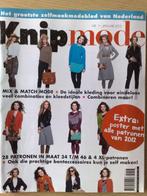 Knipmode januari 2013 ,maat 34 t/m 46 & 4 xl patronen, Verzenden, Zo goed als nieuw, Vrouw, Knipmode