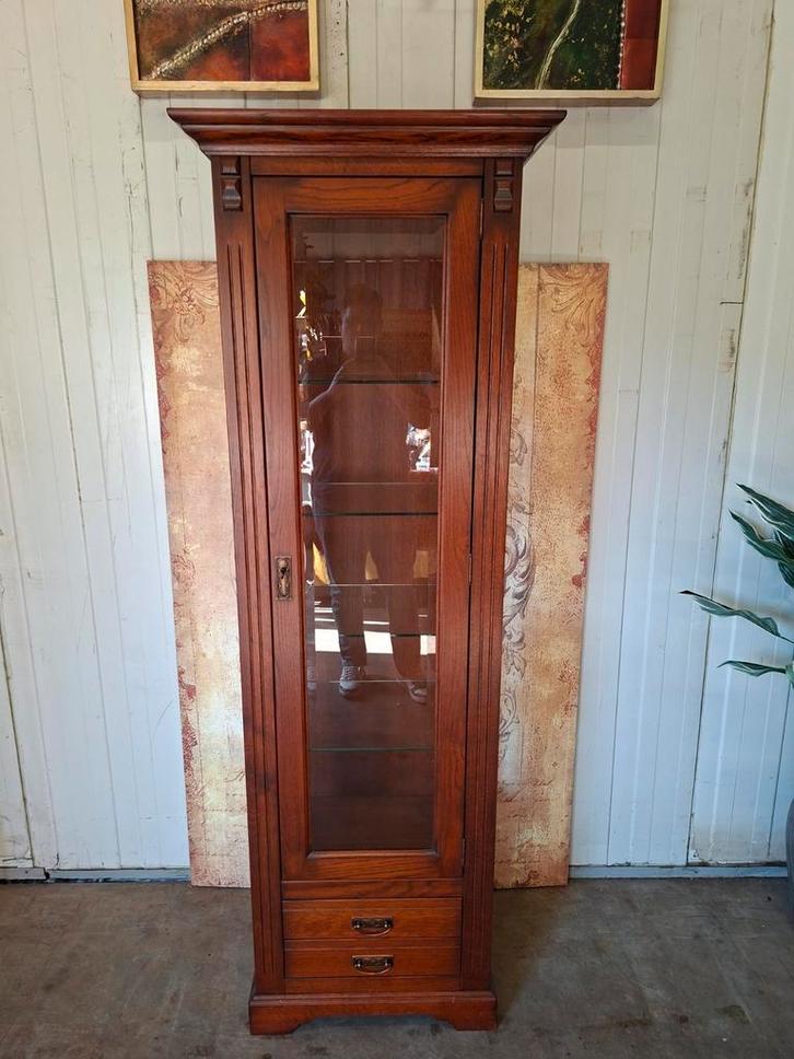 Klassieke engelse vitrinekast, servieskast, Huis en Inrichting, Kasten | Vitrinekasten, Zo goed als nieuw, 25 tot 50 cm, Ophalen of Verzenden