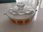 Ovenschaal retro oranje pyroflam electro met deksel, Ophalen of Verzenden, Gebruikt, Overige materialen, Overige typen