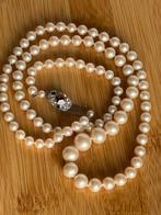 Vintage Parelketting 1920, Sieraden, Tassen en Uiterlijk, Overige materialen, Gebruikt, Wit, Ophalen of Verzenden