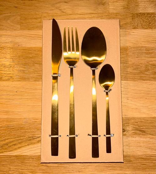 Goud bestek set, Huis en Inrichting, Keuken | Bestek, Nieuw, Rvs of Chroom, Ophalen of Verzenden
