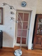 Mooie zilverkleurige stalamp, Huis en Inrichting, Lampen | Vloerlampen, Ophalen of Verzenden, Zo goed als nieuw