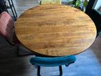 Eettafel mangohout, Huis en Inrichting, Ophalen, Rond, Zo goed als nieuw, Rond