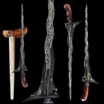 Antieke Cirebon Naga Siluman kris, keris - kris - keris beschikbaar voor biedingen