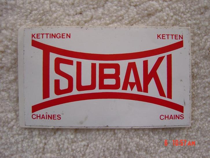 8 verschillende oude originele Tsubaki sticker stickers logo, Motoren, Accessoires | Stickers, Ophalen of Verzenden