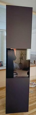 Mooie zwarte wandkast, Huis en Inrichting, Kasten | Wandmeubels, Ophalen, Zo goed als nieuw, 25 tot 50 cm, Minder dan 150 cm
