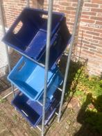 Krattenkast met 3 Kratten, Doe-het-zelf en Verbouw, Kratten en Dozen, Gebruikt, Minder dan 50 cm, Ophalen of Verzenden, 50 cm of meer