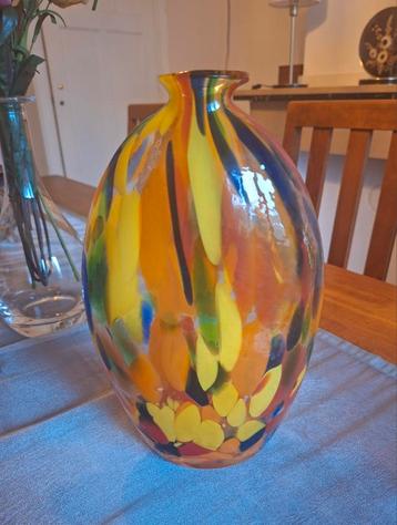 Kleurrijke vintage Murano vaas - jaren '70 beschikbaar voor biedingen