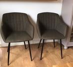 2 mooie groene stoelen, zwart frame - nieuw in doos, Huis en Inrichting, Stoelen, Ophalen, Twee, Overige kleuren, Nieuw