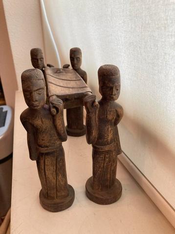 Afrikaanse Begrafenisstoet Houtsnijwerk Beeld Sculptuur Kuns beschikbaar voor biedingen